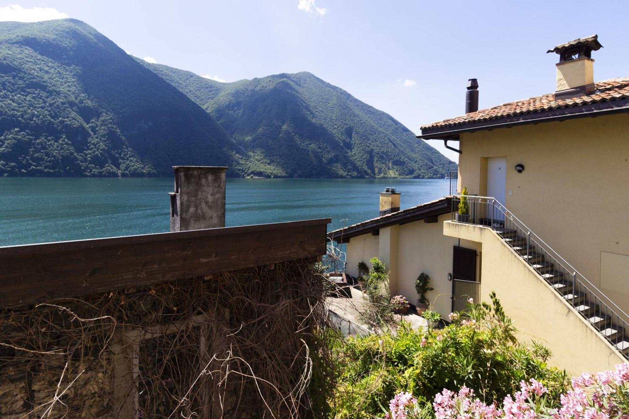 Апартаменти Rustico Di Gandria Sul Lago Di Лугано Екстер'єр фото